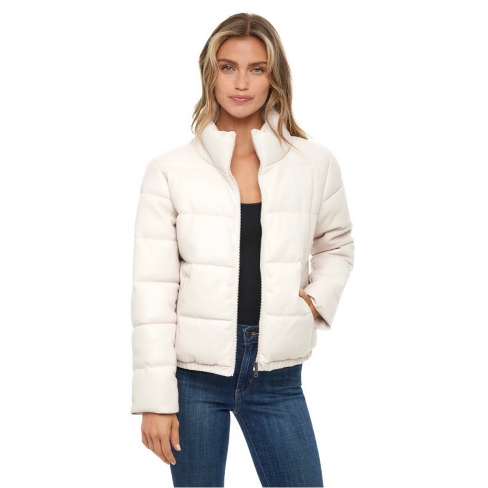 SEBBY VEGAN LEATHER PUFFER COAT